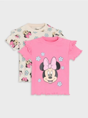 Sinsay - Koszulki 2 pack Minnie Mouse - różowy