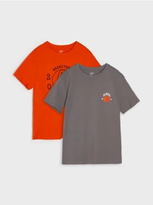 Sinsay - Koszulki 2 pack - pomarańczowy