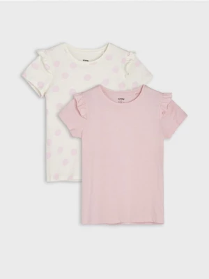 Sinsay - Koszulki 2 pack - różowy