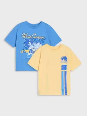 Sinsay - Koszulki 2 pack Sonic The Hedgehog - wielobarwny