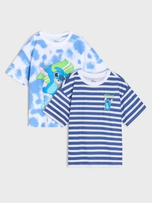 Sinsay - Koszulki 2 pack Stitch - niebieski