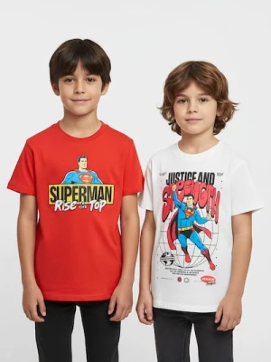 Sinsay - Koszulki 2 pack Superman - wielobarwny