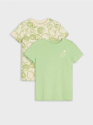 Sinsay - Koszulki 2 pack - zielony