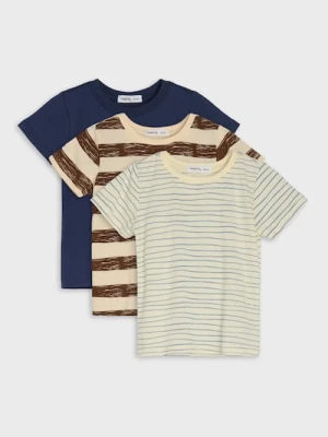 Sinsay - Koszulki 3 pack - beżowy