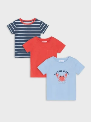 Sinsay - Koszulki 3 pack - niebieski