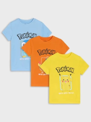 Sinsay - Koszulki 3 pack Pokémon - wielobarwny