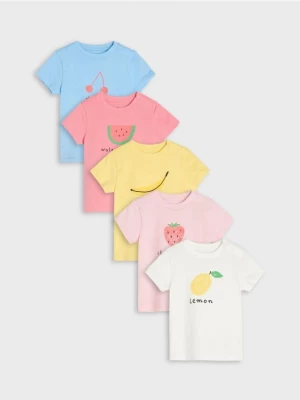 Sinsay - Koszulki 5 pack - różowy