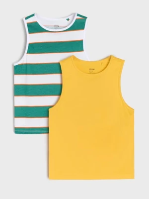 Sinsay - Koszulki bez rękawów 2 pack - pomarańczowy