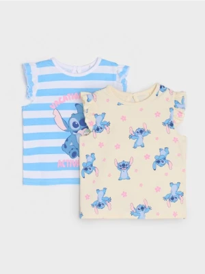 Sinsay - Koszulki bez rękawów 2 pack Stitch - biały