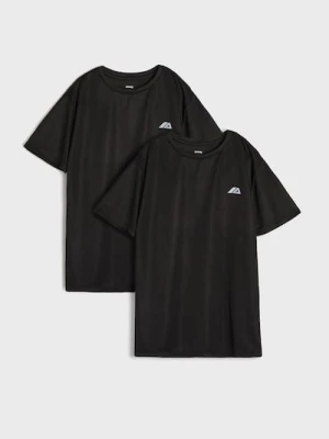 Sinsay - Koszulki sportowe z nadrukiem Active 2 pack - czarny