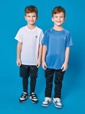 Sinsay - Koszulki sportowe Active z elementami odblaskowymi 2 pack - błękitny