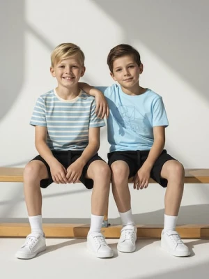 Sinsay - Koszulki z krótkim rękawem 2 pack - błękitny