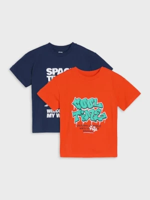 Sinsay - Koszulki z krótkim rękawem 2 pack - granatowy
