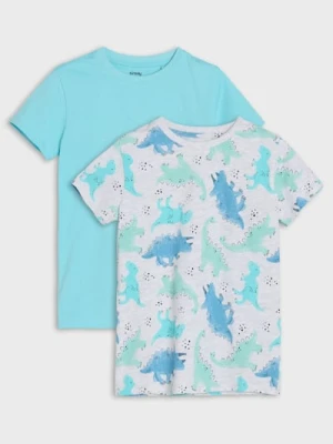Sinsay - Koszulki z krótkim rękawem 2 pack - niebieski