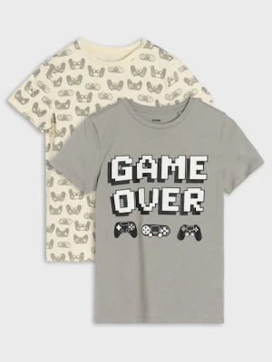 Sinsay - Koszulki z krótkim rękawem 2 pack - szary