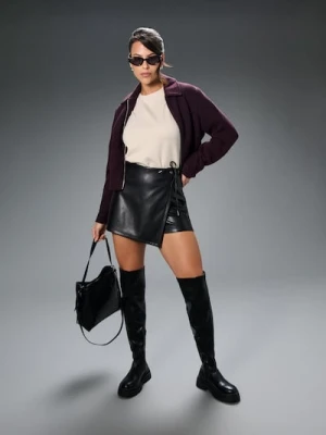 Sinsay - Kozaki muszkieterki z imitacji skóry - czarny