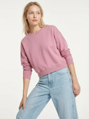 Zdjęcie produktu Sinsay - Krótka bluza crewneck - różowy