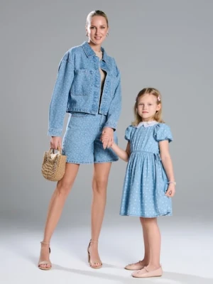 Sinsay - Krótka jeansowa katana - niebieski