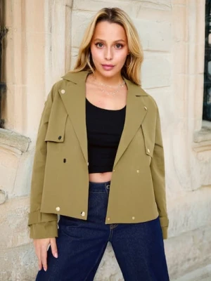 Sinsay - Krótki trencz - zielony