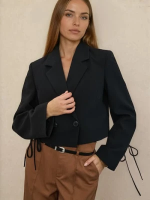 Sinsay - Krótki żakiet dwurzędowy - czarny