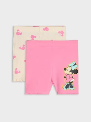 Sinsay - Krótkie legginsy 2 pack Minnie Mouse - begonia