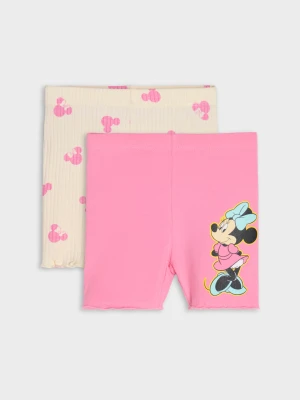 Sinsay - Krótkie legginsy 2 pack Minnie Mouse - begonia