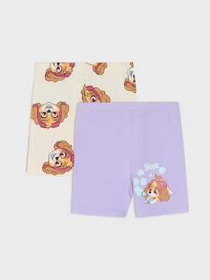 Sinsay - Krótkie legginsy 2 pack PAW Patrol - fioletowy