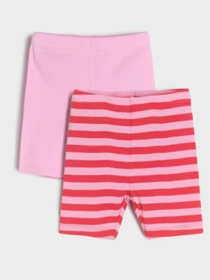 Sinsay - Krótkie legginsy 2 pack - różowy