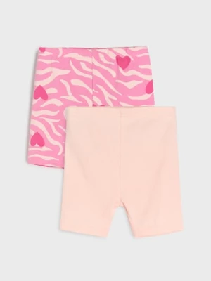 Sinsay - Krótkie legginsy 2 pack - różowy