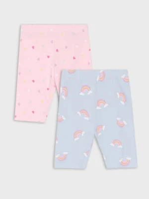 Sinsay - Krótkie legginsy 2 pack - wielobarwny