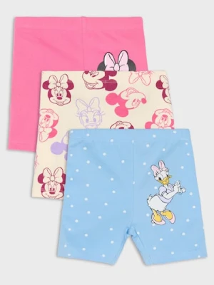 Sinsay - Krótkie legginsy 3 pack Mickey Mouse - różowy
