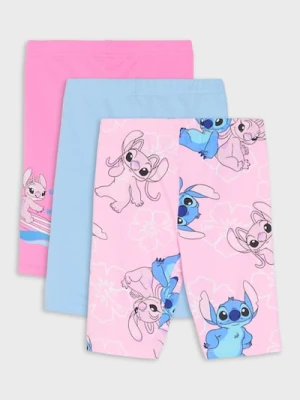 Sinsay - Krótkie legginsy 3 pack Stitch - wielobarwny