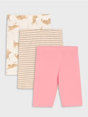 Sinsay - Krótkie legginsy 3 pack - wielobarwny