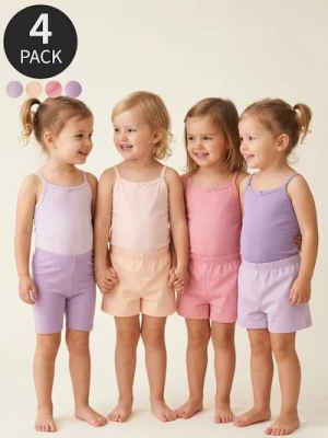 Sinsay - Krótkie legginsy 4 pack - różowy