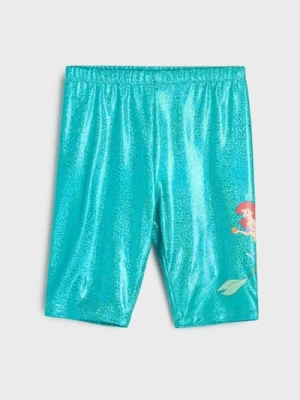 Sinsay - Krótkie legginsy Disney Princess - niebieski