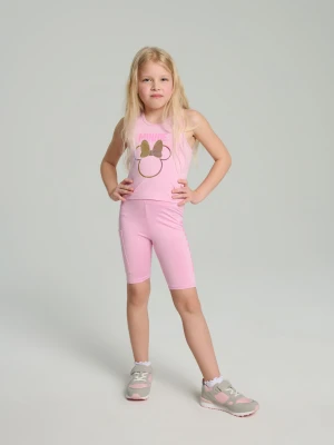 Sinsay - Krótkie legginsy Minnie Mouse - różowy