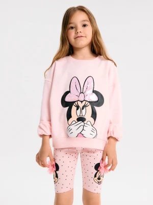 Sinsay - Krótkie legginsy z ozdobnym tiulem Minnie Mouse - różowy