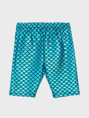 Sinsay - Krótkie legginsy z połyskiem - wielobarwny