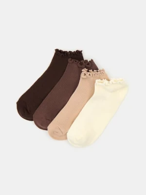 Sinsay - Krótkie skarpetki 4 pack - wielobarwny