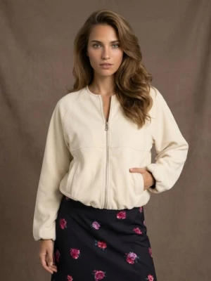 Sinsay - Kurtka bomber z imitacji zamszu - kremowy