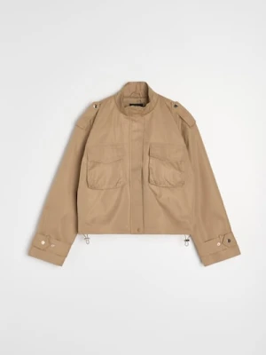 Sinsay - Kurtka bomber ze stójką - beżowy