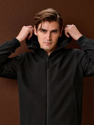 Sinsay - Kurtka bomberka z kapturem - czarny