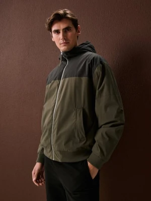 Sinsay - Kurtka bomberka z kapturem - khaki