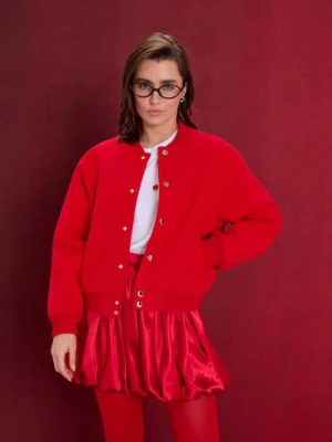 Sinsay - Kurtka bomberka z kieszeniami - czerwony