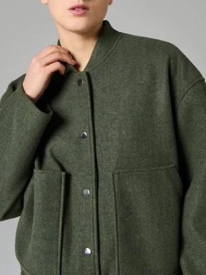 Sinsay - Kurtka bomberka z obniżoną linią ramion - zielony