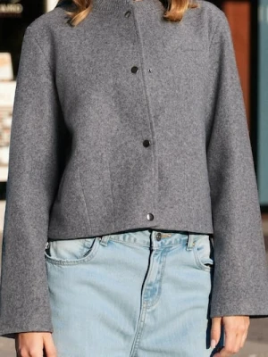 Sinsay - Kurtka bomberka z szerokimi rękawami - szary