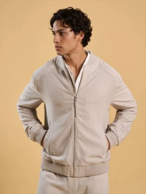 Sinsay - Kurtka bomberka z wiskozy - kremowy