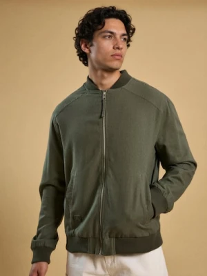 Sinsay - Kurtka bomberka z wiskozy - zielony