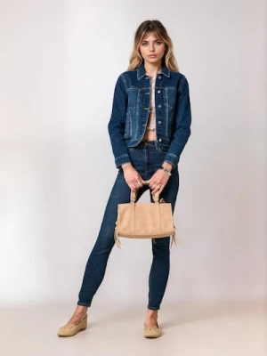 Sinsay - Kurtka jeansowa - granatowy