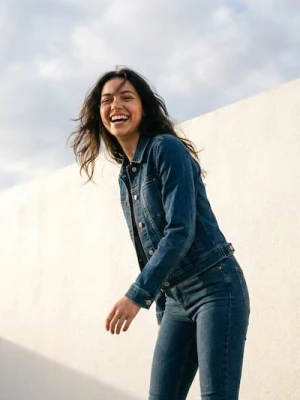 Sinsay - Kurtka jeansowa - granatowy